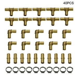 10sets Pipe Fittings Brass Connector Lightweight Coupler Reducer Elbow TEE Small