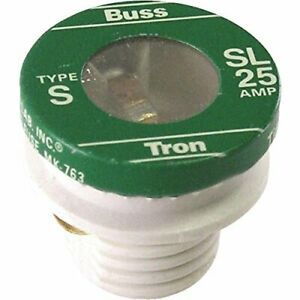 Bussmann Tamper Proof Plug Fuse 25-Mfg# BP/SL-25 - Sold As 10 Units (CD/3)