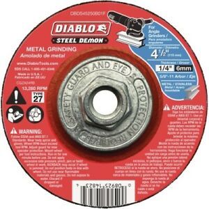 Diablo Steel Demon Type 27 4-1/2 In. Metal Grinding Cut Off Wheel