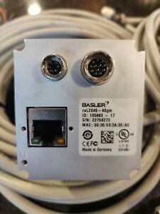 1Pcs USED BASLER Industrial Line Scan Camera RaL2048-48gm EDMUND 25mm LENS
