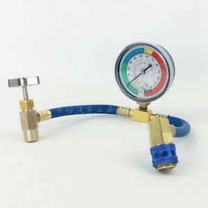 R134a Automotive AirConditioning Refrigerant Charge Hose Recharge Measuring+Hous