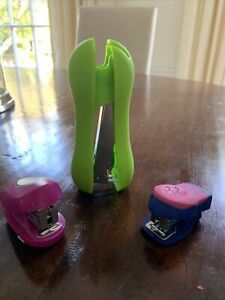 Staplers Set Of 3. 2 Mini And 1 Full Size, One Mini Is Swingline