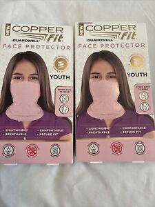 2 Copper Fit Guardwell Face Protector Pink Youth New PINK COLOR