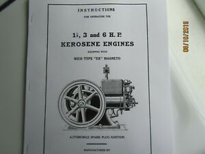 1925 IHC &#034;M&#034; 1 1/2-6 HP Kerosene Instructions/Parts Manual,EK mag &amp; spark plug
