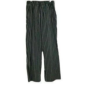 New Striped Chef Pants Unisex 3X Black and White 100% Cotton Culinary Classics