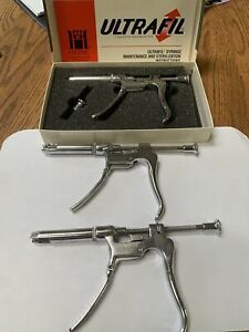 3 Used hygenic ultrafil syringes