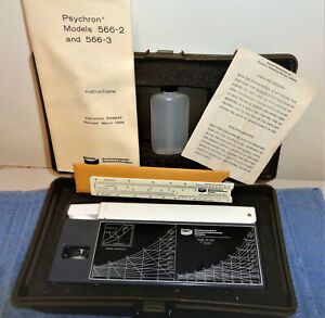 Bendix Psychron 566 Psycrometer w/Case Instructions Hygrometer + more