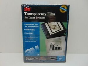 Sealed 1999 3M CG3300 Transparency Film for Laser Printers, 50 Sheets 8.5x11