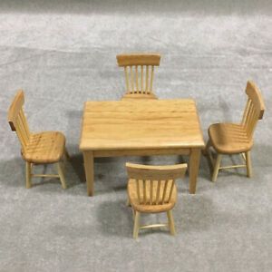 5Pcs Doll House 1:12 3D Furniture Toys Set Model Children Gifts Table Chair