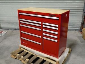 WorkSmart Roller Cabinet Tool Box 11 Drawer 42&#034; x 41&#034; x 18&#034; Steel Red