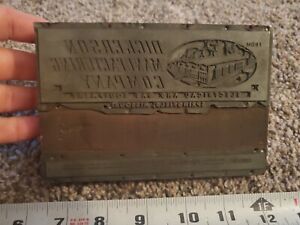 Vintage Printing Letterpress Dickerson Manufacturing Co. Springfield, WI