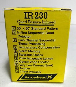 Scantronic Arrowhead PIR Passive Infrared Detector IR 230  NEW FAST SHIP