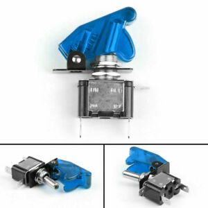 4x 12V 20A Blue Cover LED Light Rocker Toggle Switch SPST ON/OFF Car Truck  UA
