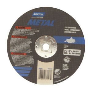 Norton 7660789097 24-Grit Aluminum Oxide Cut-Off Wheel 7 Dia. x 1/8 x 5/8 in.