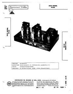 Eico HF-86 Dual Power Amplifier Service Repair Manual + Schematics