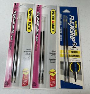 1991 1996 PaperMate Flexgrip Ultra Medium Point Blue Ink Black Vintage