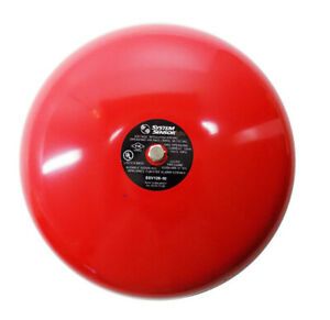 SYSTEM SENSOR SSV120-10A  10” Fire Alarm Bell Red NEW Pre-wired TESTED