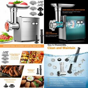Electric Meat Grinder, CHEFFANO Stainless Steel Mincer Sausage Stuffer,...