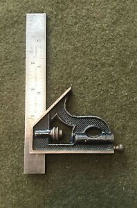 Vintage L.S. STARRETT Co. L.S.S. Co Combination Square 6&#034; No 4