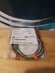 Philips M1968A 5 Lead Set, AAMI ICU, Grabber, ECG, 989803125841