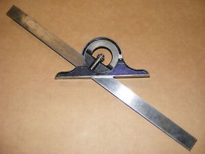 Goodell-Pratt 18&#034; Machinist Rule with Starrett Bevel Head