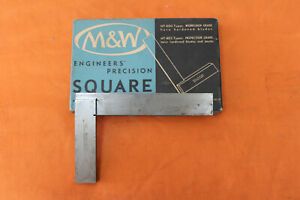 Vintage Moore &amp; Wright Precision 4&#034; Square Engineer Machinist Tool #400 LOOK n00