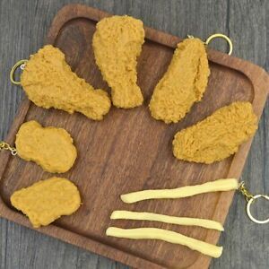 Simulation Fried Chicken Chicken leg Imitation Food Keychain French Fries