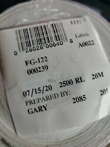 Monarch 1131 One-Line White Labels - 8 Rolls