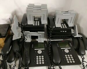 Lot of (11) Avaya VoIP Business Phones 9608G w/ Handsets and Stands