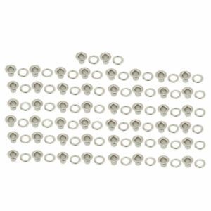 50pcs 4.5mm Inner Dia Iron Hollow Eyelets Set w Washer for Leather Bag