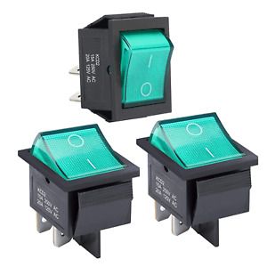 APIELE 3Pcs 2 Position Rocker Toggle Switch ON/Off AC 125V/20A 250V/16A for Boat