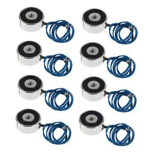 8 Pieces Suction Electric Magnet Electromagnet Solenoid 5KG DIY Parts Metal