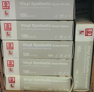 BASIC VGPF3003 Latex Gloves - 6 boxes of 100 (600 gloves)