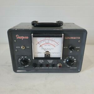 SIMPSON 383-A CAPACOHMETER CAPACITOR, LEAKAGE &amp; MEGOHMETER TESTER