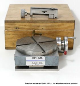 4&#034; Machining ANGLE ROTARY TABLE 4x4 from EDTTCO MFG CO w/  VISE &amp; CASE