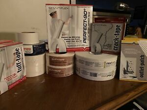 Drywall tape Bundle Strait Flex And Fibafuse Brands 12 Rolls And 30 Outlet Patch