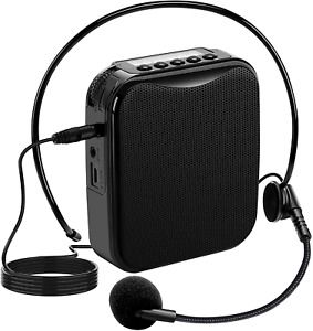 Portable Voice Amplifier Wired Microphone Headset Personal Mic Speaker 15W Suppo