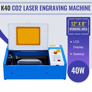 40W 12&#034;x 8&#034; /30 x 20cm CO2 Laser Engraver Cutter Engraving Cutting Machine K40