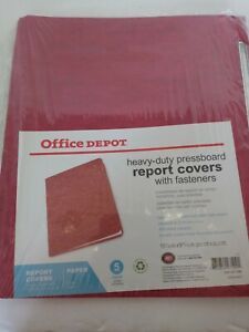 Office Depot Heavy Duty Pressboard Report Covers With Fastners 5 Count