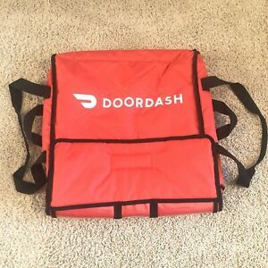 DoorDash Official Red Insulated Pizza Delivery Bag 18&#034; X 18&#034; X 5&#034;