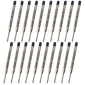 Schmidt P900 Parker Style Pen Refill, Fine, Black Ink, 20 Pack