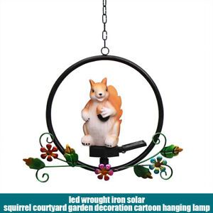 LED Solar Power Incandescent Bulbs Squirrel Hook Suspension Lamp Waterproof
