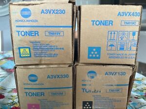 OEM Konica Minolta TN619CYMK Toner Cartridge Set For Bizhub Press C1060