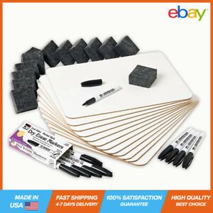 Lapboard Class Pack Dry Erase Maker Erase Boards 9 x 12 White Include 12 Each