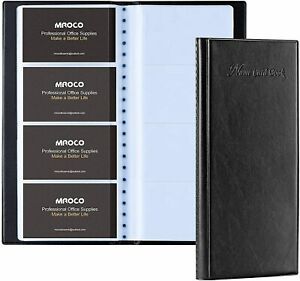 Mroco Business Card Organizer Book Business Card Holder Book, Pu Leather Busines