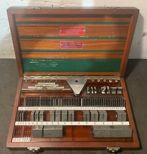 Pratt &amp; Whitney Hoke Gage Block Set 81-E Steel Standard Machinist Used