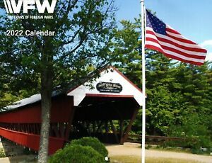 2022 wall Calendar - American Flags &amp; Inspirational Sayings - VFW