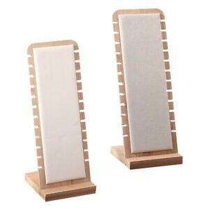 Jewelry Display Stand Suede Leather Surface L-Shape Pendant Chain Organizer