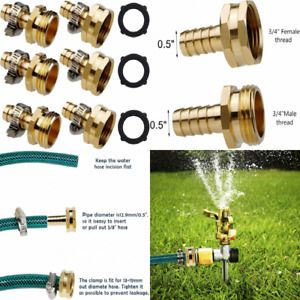 Twinkle Star Heavy Duty Brass 1/2&#034; Garden Hose Mender End Repair Connector...