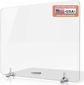 GUARDMATE | Max Stability Suction Cup Sneeze Guard | 36&#034;W 36&#034; Wide x 24&#034; Tall